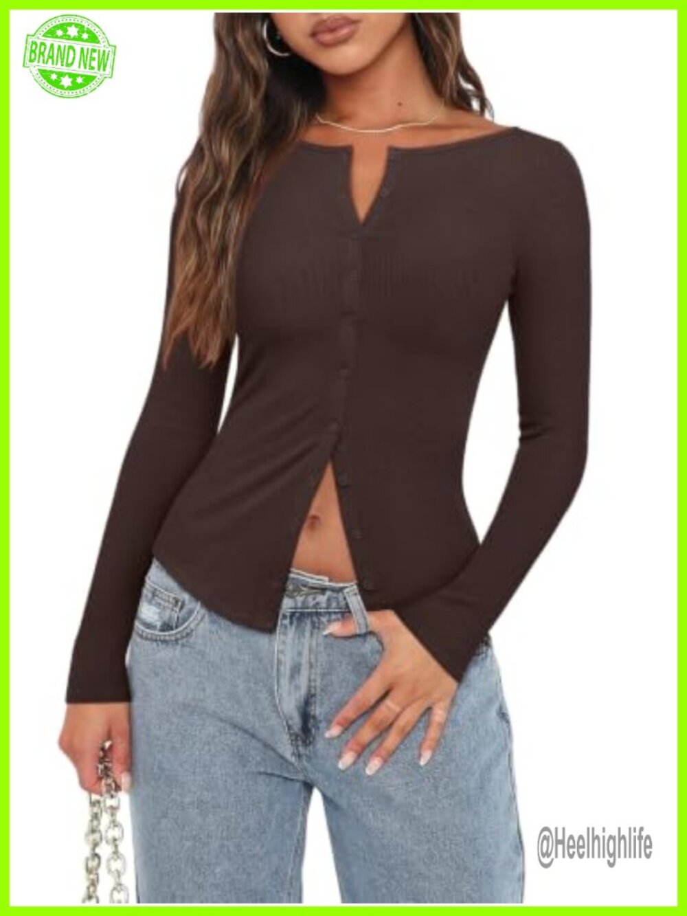 Women Lightweight Ribbed Knit Cropped Cardigan Button Long Sleeve Boat Neck